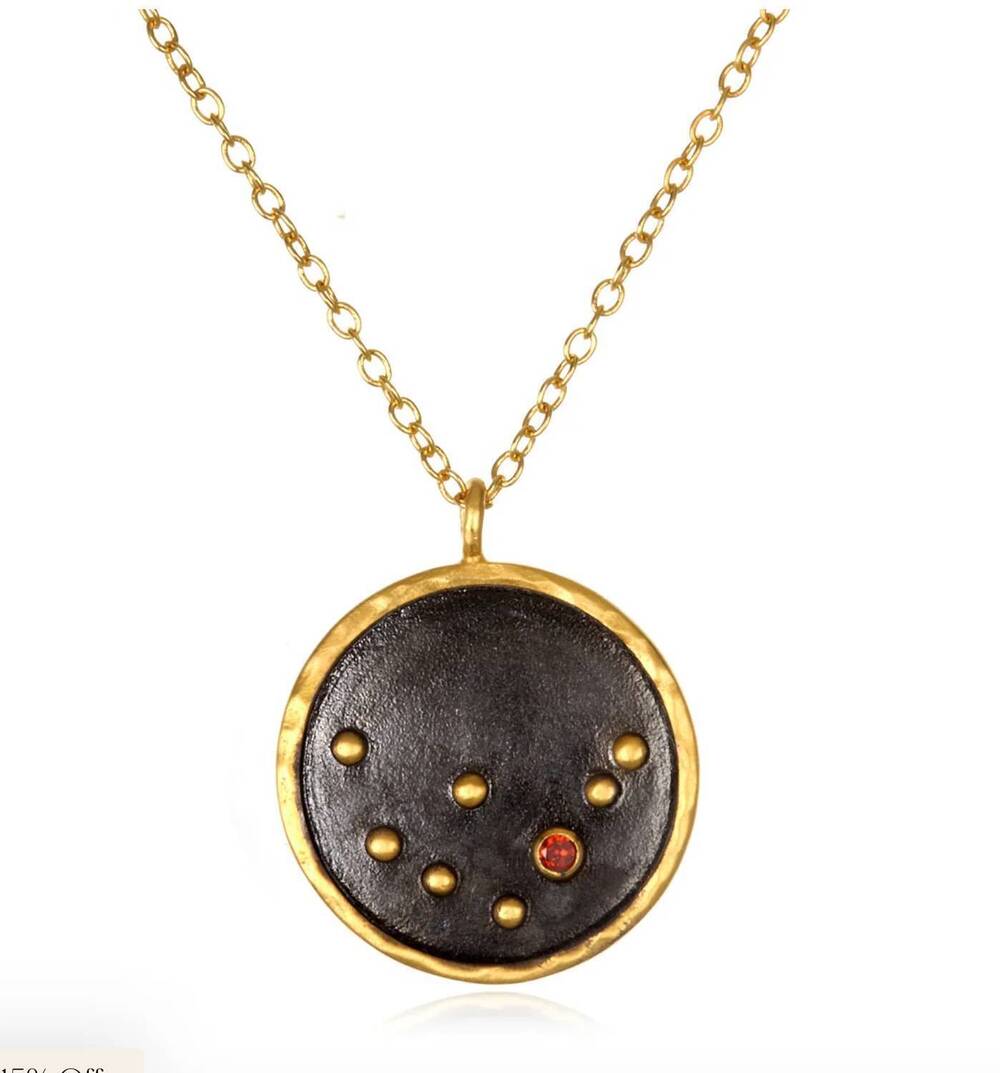 NEW SATYA JEWELRY women's capricorn zodiac necklace in gold